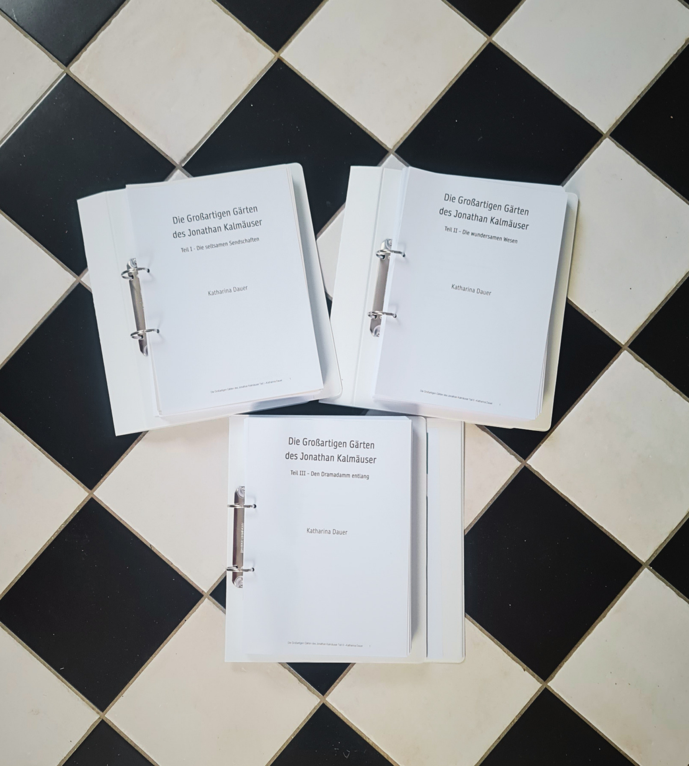 Drei Manuskripte einer Romantriologie